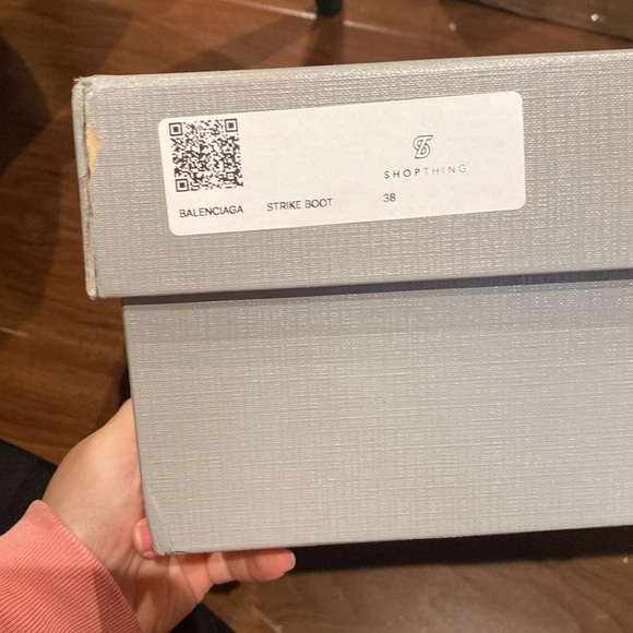 Balenciaga / NEW strike leather platform ankle combat boots optical white 38 8 - Picture 11 of 11